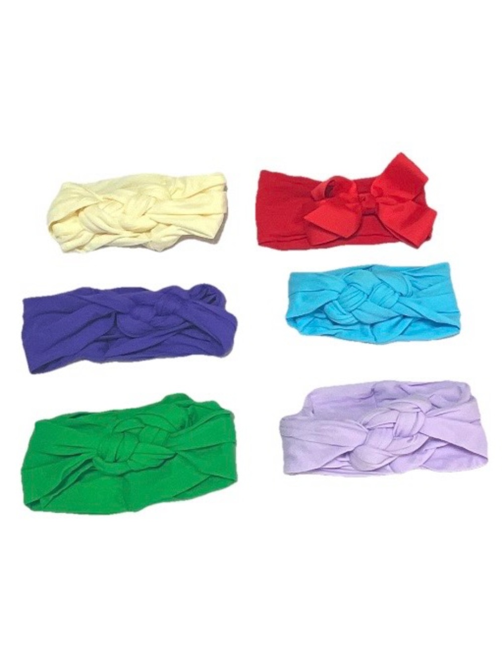 Kids Stretchy Knotted Headbands - Multi Color Set
